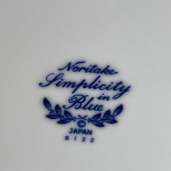 Noritake Simplicity In Blue Coffee Pot & Lid Japan Vintage '80s White Blue B132 - Picture 13 of 15